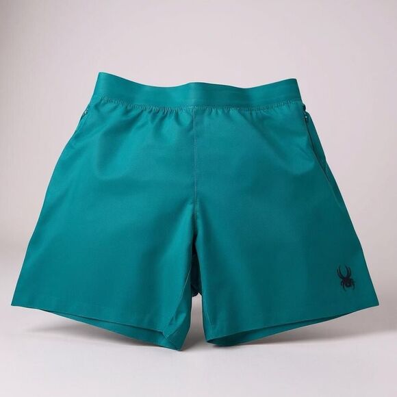 Men’s Spyder Teal Active Shorts – Size Large, Brand New Performance Gear - Picture 3 of 5
